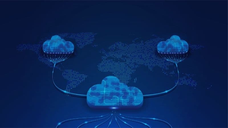 Multiple Cloud Symbol Vector Illustration, 2D Cloud, 3D Cloud